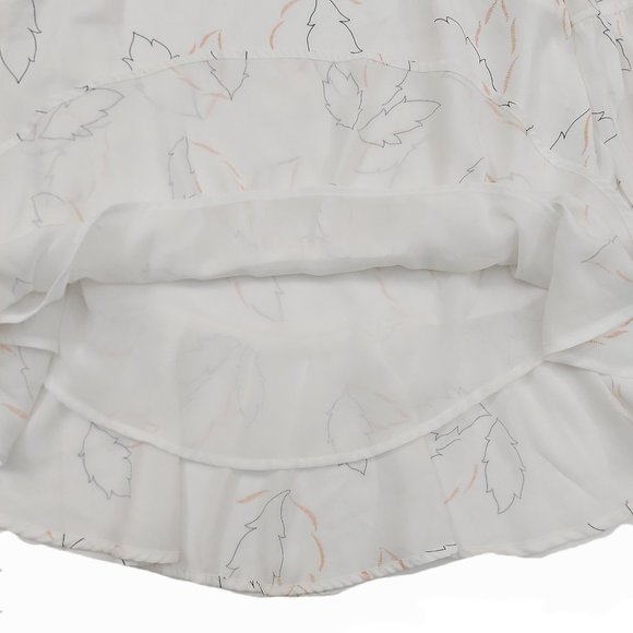 Chelsea28 Top Womens Small White Bohemian Cold Shoulder Flared Split Sleeve - Picture 7 of 9